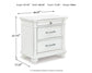 Kanwyn - Three Drawer Night Stand - Whitewash