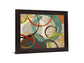 Whirlwind Echoes - 28" x 34" Framed Wall Art - Dark Brown