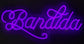 "Bandida" LED Neon On Acrylic - Purple