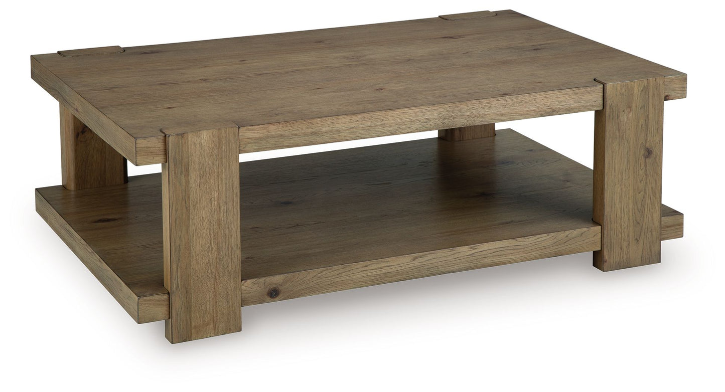 Flangren - Rectangular Cocktail Table - Light Brown