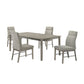 Lennox - 5 Piece Set - Dining Table With 4 Chairs - Gray / Silver