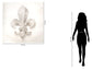 Tempered Glass With Foil & Rhinestones - Fleur in Gems - Beige