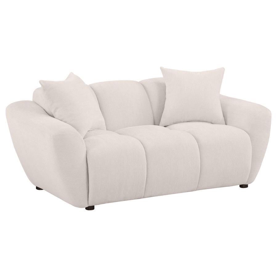 Destino - Chenille Splayed Arm Sofa Set