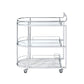 Inyo - Serving Cart - Clear Glass & Chrome