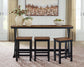 Wildenauer - Rectangular Dining Room Counter Table Set (Set of 4) - Brown / Black