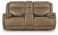 Glencroft - Power Reclining Loveseat With Console / Adjustable Headrest - Sahara