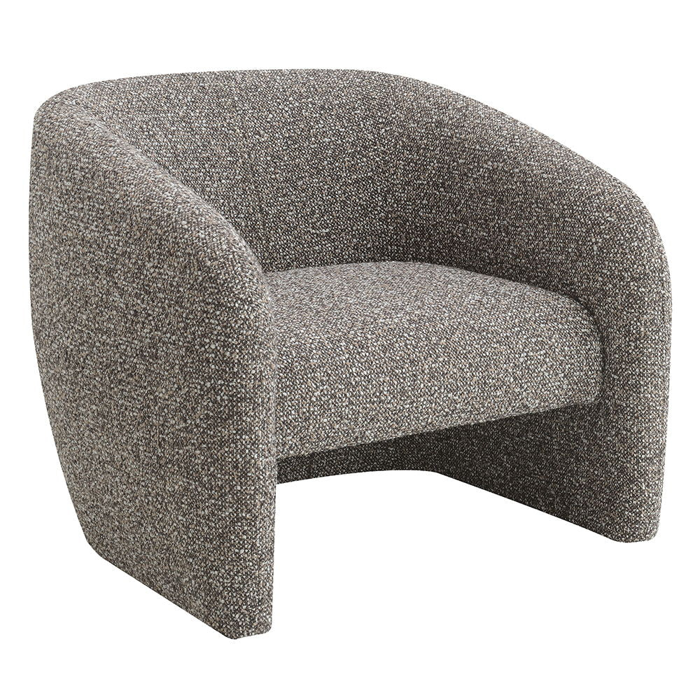 Livia - Accent Chair - Brown & Gray Tweed
