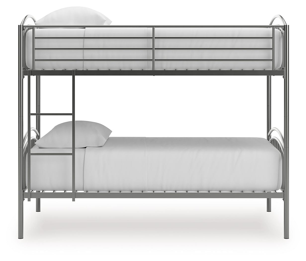 Lanceburg - 3 Pc. - Twin Over Twin Bunk Bed And 2 Mattresses - Gray