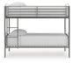 Lanceburg - 3 Pc. - Twin Over Twin Bunk Bed And 2 Mattresses - Gray
