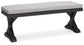 Beachcroft - Bench With Cushion - Black / Light Gray