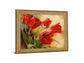 Scarlet Tulip Whirl - 28" x 34" Framed Wall Art - Red