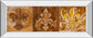 Fleur De Lis Trio Il By Thomas Riker Mirror - Framed Print Wall Art - Dark Brown