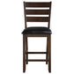 Urbana - Counter Height Chair Set of 2) - Black Synthetic Leather & Espresso