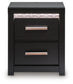 Shoralli - Two Drawer Night Stand - Black