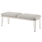 Laveda - Bench - Light Gray Boucle & Pearl White