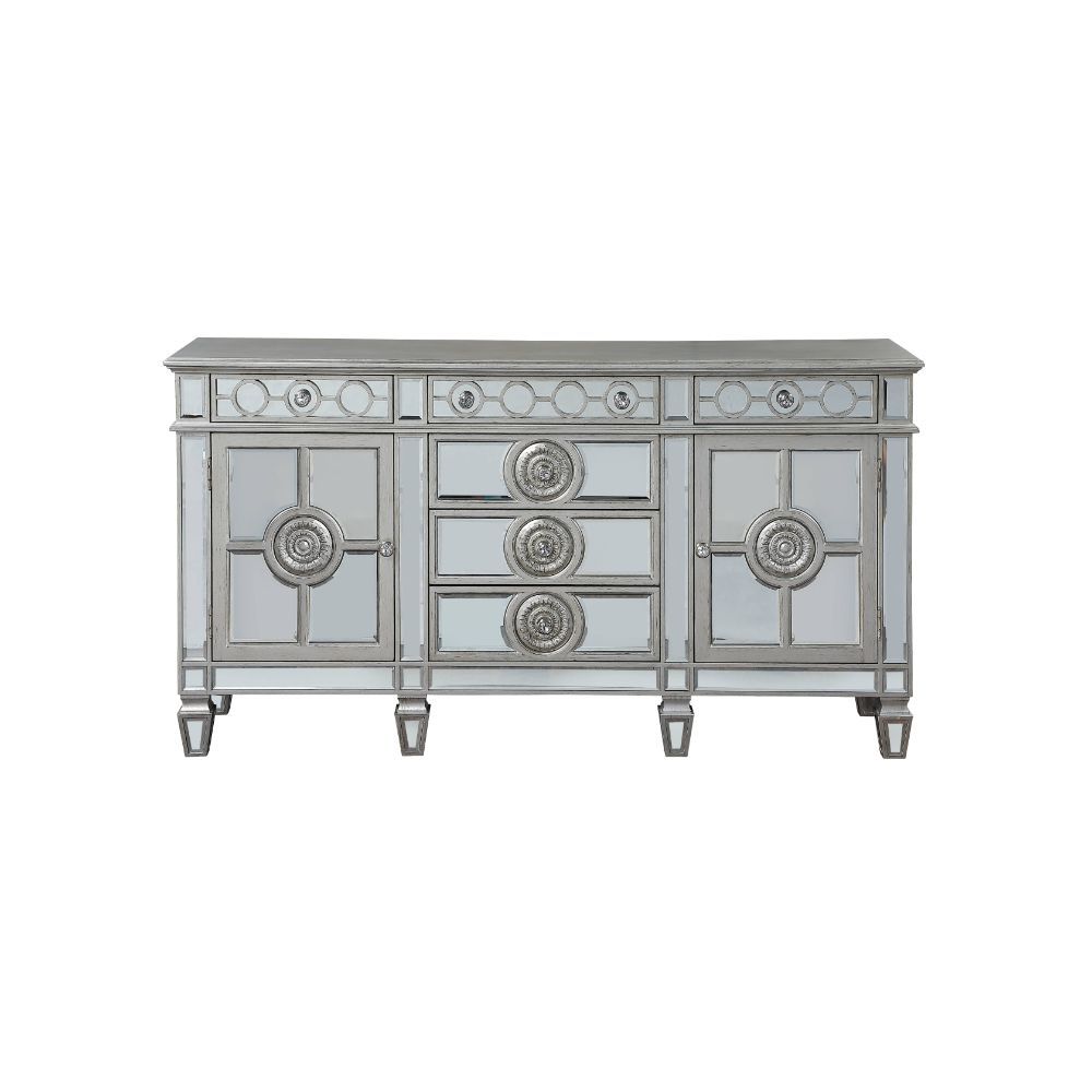 Varian - 36" Server - Mirrored & Antique Platinum