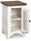 Wystfield - Chair Side End Table - White / Brown