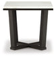 Fostead - Square End Table - White / Espresso