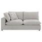 Marisa - Modular Left Facing Loveseat With 2 Pillows - Beige Boucle