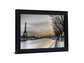 Amber Haze Promenade - 28" x 34" Framed Wall Art - Gray