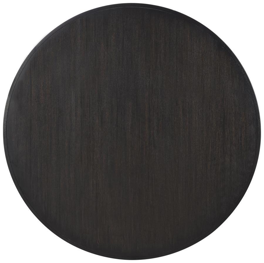Leandro - 60" Round Dining Table - Burnished Black
