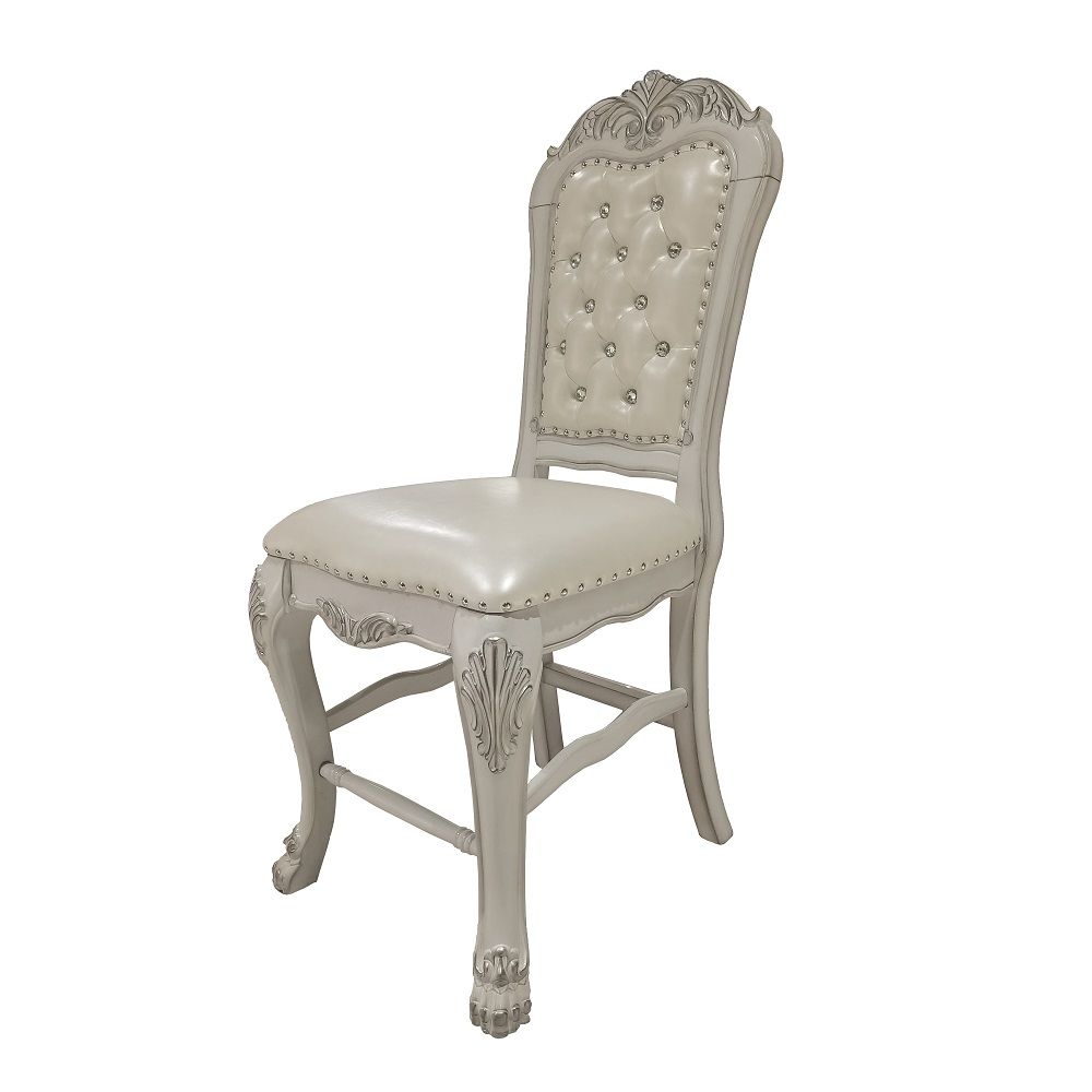 Dresden - Counter Height Chair (Set of 2) - Synthetic Leather & Bone White