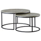 Lainey - 2 Piece Round Faux Marble Nesting Coffee Table