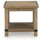 Ridgester - Rectangular End Table - Light Brown