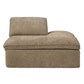 Almano - Modular Right Facing Chaise - Light Brown Chenille