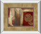Inspiration In Crimson By Patricia Pinto - Mirror Framed Print Wall Art - Light Brown
