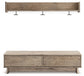 Oliah - Natural - Bench With Coat Rack