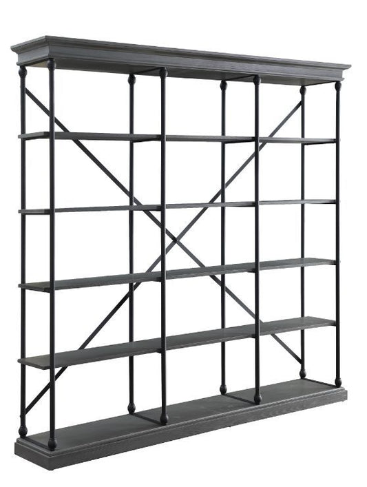 Rukia - 84" Bookshelf - Gray & Black