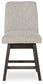Burkhaus - Upholstered Swivel Barstool (Set of 2) - Beige / Dark Brown