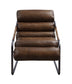 Dolgren - Accent Chair - Sahara Top Grain Leather & Matt Iron