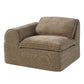Almano - Modular Left Facing Arm Chair - Light Brown Chenille