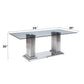 Cyrene - Dining Table - Clear Glass Top & Stainless Steel
