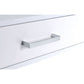 Coleen - Writing Desk Same Ac00901) - White High Gloss & Chrome