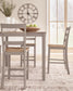 Harperfeld - Dining Room Counter Table Set (Set of 5) - Natural / Gray
