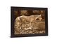 Sepia River Stroll - 28" x 34" Framed Wall Art - Dark Brown