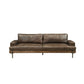 Silchester - Sofa - Distress Chocolate Top Grain Leather & Oak