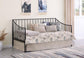 Newbury - Metal Twin Daybed Bed Frame - Matte Black