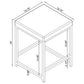 Afshan - Upholstered Square Padded Vanity Stool - Chrome