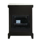 Noralie - 24" Fireplace - Mirrored & Faux Diamonds