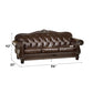 Anondale - Sofa - Espresso Top Grain Leather Match & Cherry