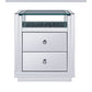 Nysa - 20" X 14" Accent Table - Mirrored & Faux Crystals