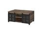 Nineel - Coffee Table - Obscure Glass, Rustic Oak & Black