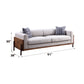 Pelton - Sofa With 2 Pillows - Fabric & Walnut