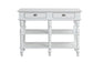 Rorratt - Kitchen Island - Marble Top & White