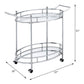 Jinx - Serving Cart - Clear Glass & Chrome