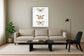 Hand Painted Textured Canvas In Frame - White